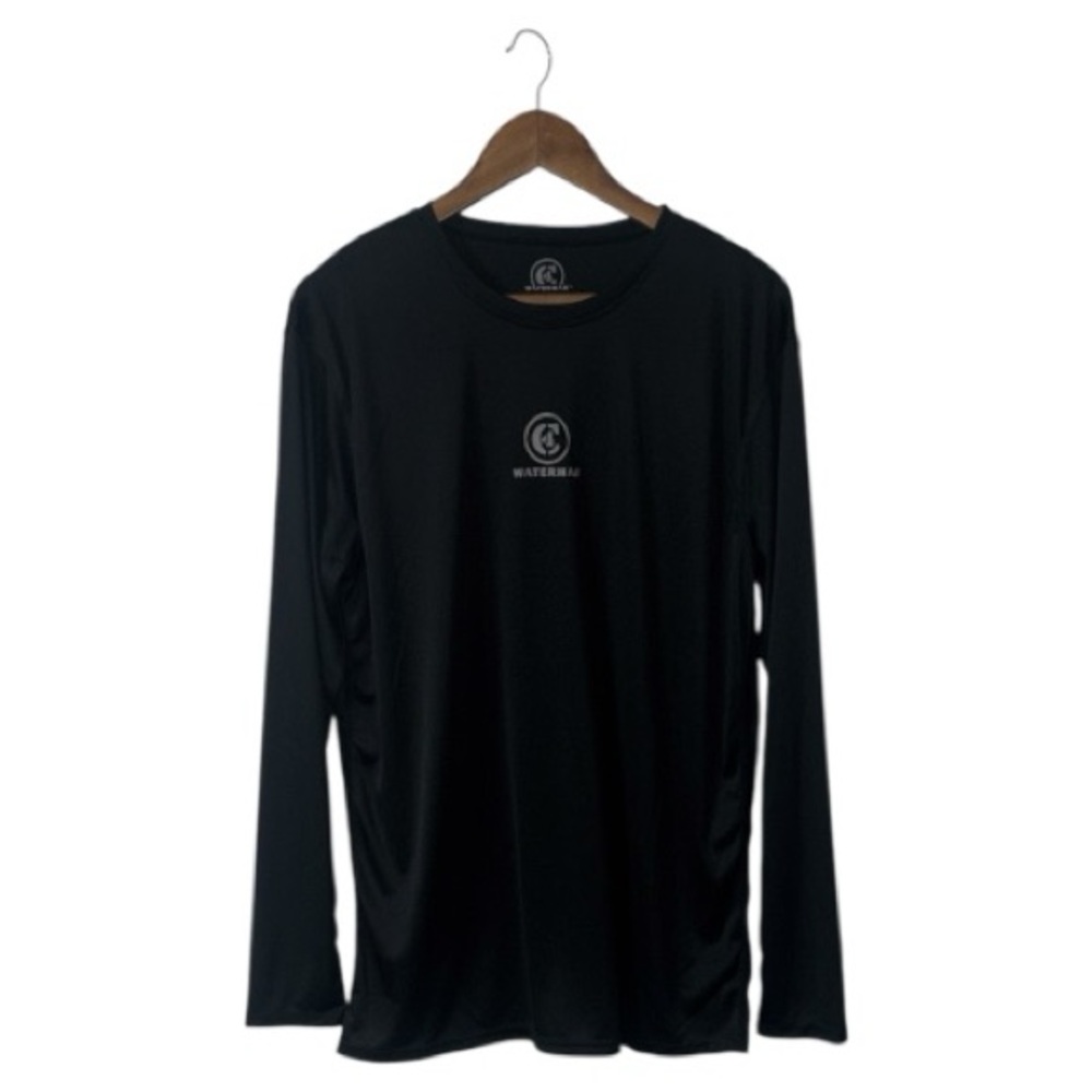 NEW Waterman Black Long Sleeve Shirt Swim Lightweight Workout Men’s Size Large